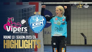 Vipers Kristiansand vs Krim Mercator Ljubljana  MOTW  Round10  EHF Champions League Women 202324 [upl. by Anirrok]