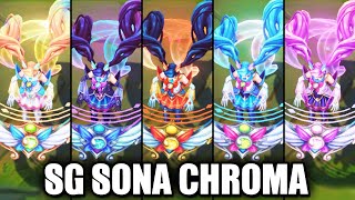 All Star Guardian Sona Chroma Skins Spotlight League of Legends [upl. by Atalie]