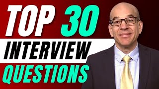 Top 30 Interview Questions  From a recruiters hiring playbook [upl. by Gladstone]