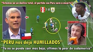 DEVASTADOS PERIODISTAS CHILENOS REACCIONARON ASI A LA VICTORIA de PERU VS URUGUAY 10 HOY [upl. by Risa324]