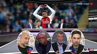 Arsenal vs Man City 22 Ian Wright amp Roy Keane reacts to Draw  Arteta amp Pep Guardiola Reaction [upl. by Nnaylrebmik941]