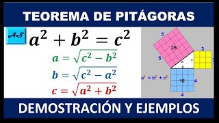 TEOREMA DE PITAGORAS CON EJEMPLOS RESUELTOS [upl. by Feld]