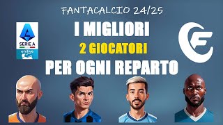 I MIGLIORI 2 GIOCATORI PER OGNI REPARTO a parer mio  FANTACALCIO 2425 [upl. by Viccora]