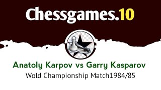 Anatoly Karpov vs Garry Kasparov  Moscow URS rd 9 198485  World Championship Match [upl. by Eiser766]