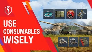 WoT Blitz Tutorial Unique Consumables and Provisions  How to Use [upl. by Alameda]