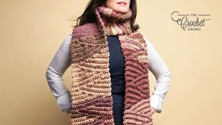 Easy Crochet Chunky ShortRow Scarf [upl. by Eniger988]