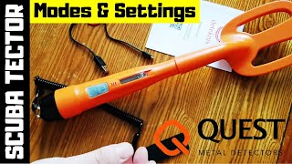 Quest Scuba Tector Hand Held Metal Detector  Modes and Settings Explained [upl. by Rae]