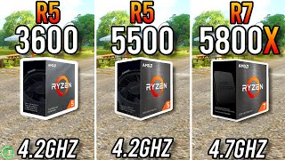 Ryzen 5 3600 vs Ryzen 5 5500 vs Ryzen 7 5800X [upl. by Delores]