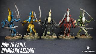 How to paint Grimdark AeldariCraftworlds Eldar Warhammer40k [upl. by Ahcorb]