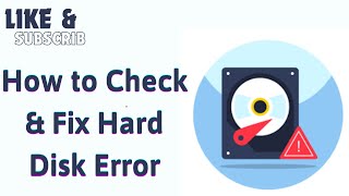 How to Check amp Fix Hard Disk Error [upl. by Tigram810]