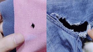 Amazing ideas and tricks to magically repair holes in jeans between the legs and other clothes [upl. by Minny22]