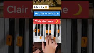 Clair de Lune Easy Piano Tutorial [upl. by Tamas152]