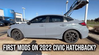 FIRST MODS ON THE DAILY 2022 CIVIC HATCH [upl. by Groeg]