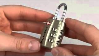 Master Lock 4680DBLK amp 4680DNKL TSAAccepted Combination Luggage Locks [upl. by Trinatte636]