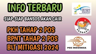 INFO JADWAL PENCAIRAN BLT MITIGASI DAN PKH TAHAP 2 POS 2024 [upl. by Ahsilrae]