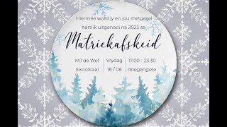 MATRIEKAFSKEID 2023 [upl. by Aynek]