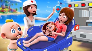 Police Help Pregnant Mother🤰 New Baby Song  Funny Baby Songs  Nursery Rhymes amp Toddler Songs [upl. by Ydnic705]