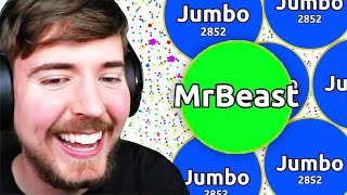 MrBeast Plays Agario with Jumbo 456000 Score in Agario [upl. by Mapel]