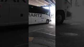 Martz Trailways Bus leaving WilkesBarre Transit Center as a Not In Service bus [upl. by Eibur]