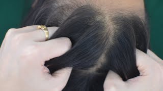 ASMR Hair Pulling Real Person Hair Parting Hair Rubbing Therapy For Relieve Anxiety [upl. by Seira64]