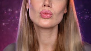 ASMR  CLOSEUP KISSES amp POSITIVE AFFIRMATION  Breathy Mouth Sounds  Isabel imagination [upl. by Rutter]