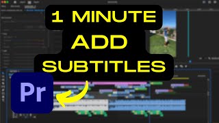 How to Add Subtitles in Premiere Pro tutorial [upl. by Hecklau218]