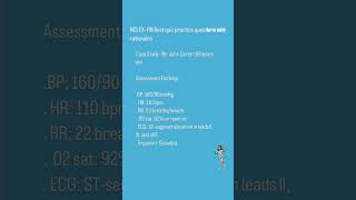 Case Study’s Heart failure amp MI Cardiovascular System NCLEXRN PN [upl. by Gefen]
