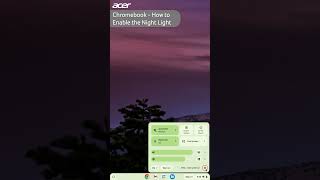 Chromebook  How to Enable the Night Light [upl. by Hpsoj]