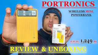 ₹1299  Coolest power bank with MagSafe  wireless 🛜 charging 15 watt  tech squad portronics [upl. by Anehs393]