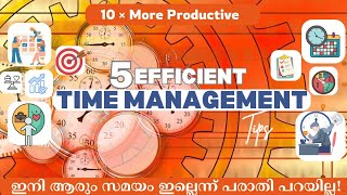 5 Effective Time Management tips to boost your productivity  Malayalam  Productivity series Ep1 [upl. by Ugo632]