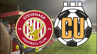 STEVENAGE 02 CAMBRIDGE UNITED SKY BET LEAGUE ONE MATCHDAY VLOG [upl. by Ugo]