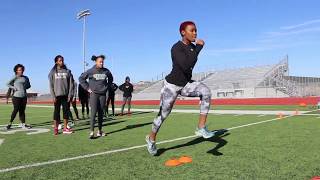 Workout Wednesday Jasmine Moore Triple Jump Practice [upl. by Itnava]