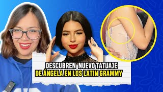 Descubren nuevo tatuaje de Ángela en los Latin GRAMMY [upl. by Ecirual697]