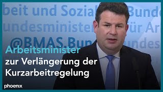 Kurzarbeit Arbeitsminister Hubertus Heil zur Verlängerung der Regelung am 090621 [upl. by Lussier]