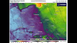 Wichura nad Polską Prognoza siły wiatru [upl. by Davon]