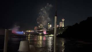 Niagara Falls fireworks from boat July 08 2024 [upl. by Laroc34]