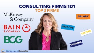 Consulting Firms 101 Top 3 Firms MBB McKinsey Bain and BCG [upl. by Ahsan]