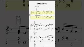 Death Bed Ukulele Tab Notes  Powfu [upl. by Nadnerb540]