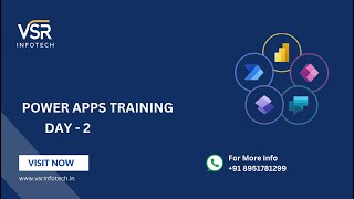 Power Apps Training Day 2  VSR Infotech 🖥️  Placement Assistance 📞 91 8951781299 powerapps [upl. by Agnese]