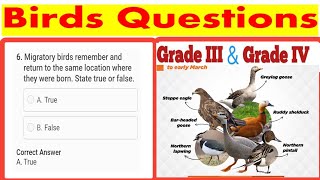 Migratory Birds  Birds Questions for Competitive Exams  Direct Recruitment  SSC CGL SSCGD [upl. by Ran]