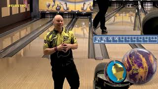 Ebonite Fireball Purple Gold Bowling Ball Review With Tommy Jones [upl. by Nevetse]