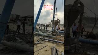 Pilingconstructionwork civilengineering [upl. by Vil951]