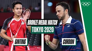 Full mens singles badminton bronze medal match  Cordon vs Ginting  Tokyo 2020 [upl. by Arutek94]