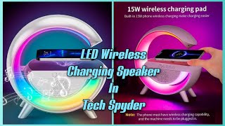 LED Wireless Charging Speaker  Multi Purpose Gadget at Low Price  techspyder gadgets [upl. by Nahtanoy]