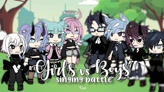 Girls vs Boys singing battle  Gacha Life Singing Battle  First video [upl. by Netram]