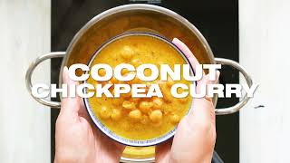 Creamy Coconut Chickpea Curry Recipe [upl. by Herrod144]