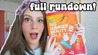 ULTA SUMMER BEAUTY SALE FULL RUNDOWN [upl. by Heman]