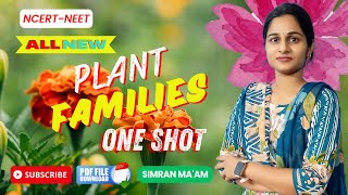 All new Plant Families based on new NTA Syllabus  NCERT Class 11NEET 2025  Simran Maam [upl. by Cly]