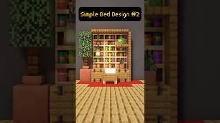 Simple Minecraft Bed Design Pt2 minecraft tutorial shorts [upl. by Clower]