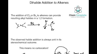 Dihalide Addition to Alkenes [upl. by Arie]